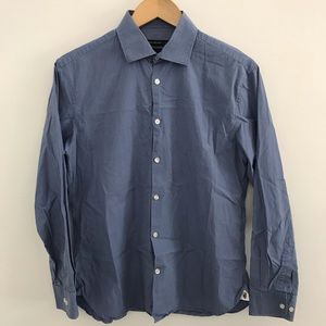 John Varvatos Star USA slim blue striped shirt